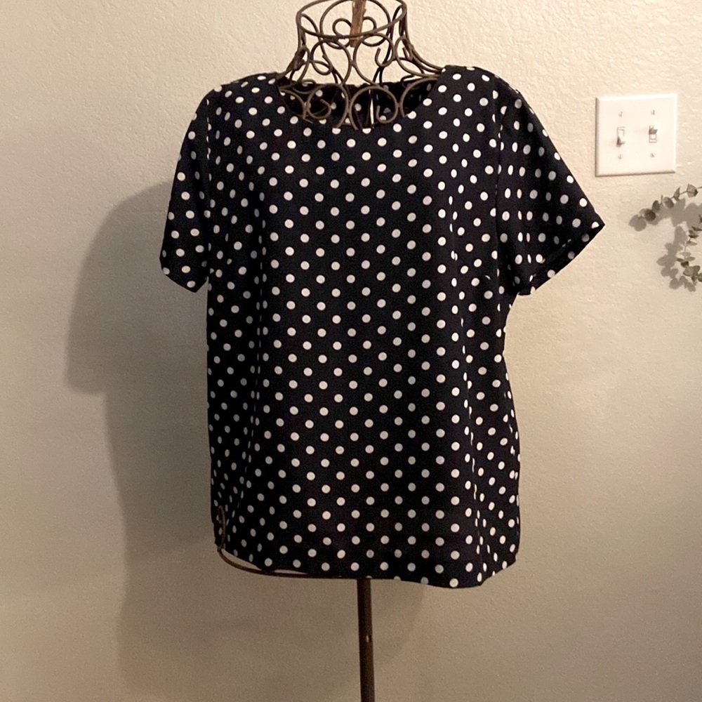 J.crew polka dot blouse